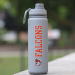 Falcons Soft Touch 24oz Grey Sport Bottle