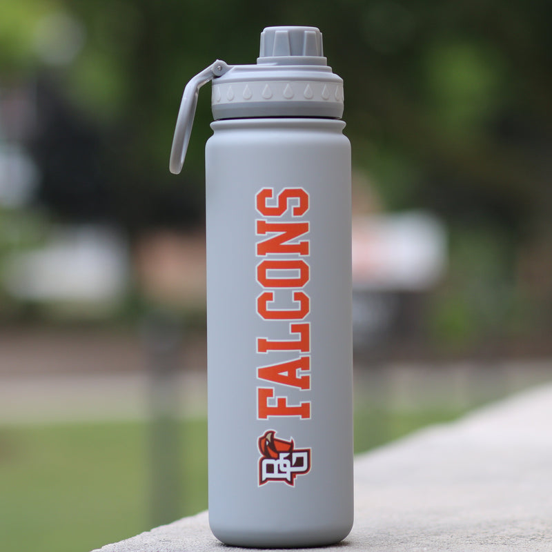 Falcons Soft Touch 24oz Grey Sport Bottle