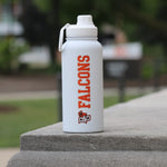 Falcons Soft Touch 34oz White Sport Bottle