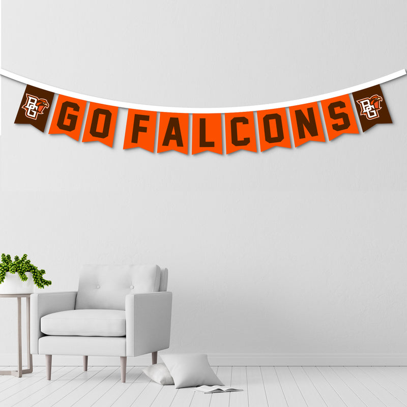 BGSU Go Falcons Felt Flag Banner
