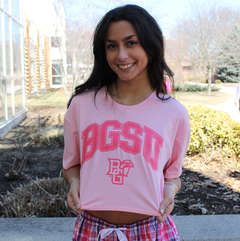 Ladies Zoozatz BGSU Boxy Crop
