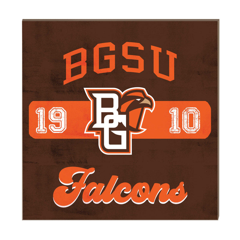K&H Bowling Green Falcons 10x10" Retro Sign