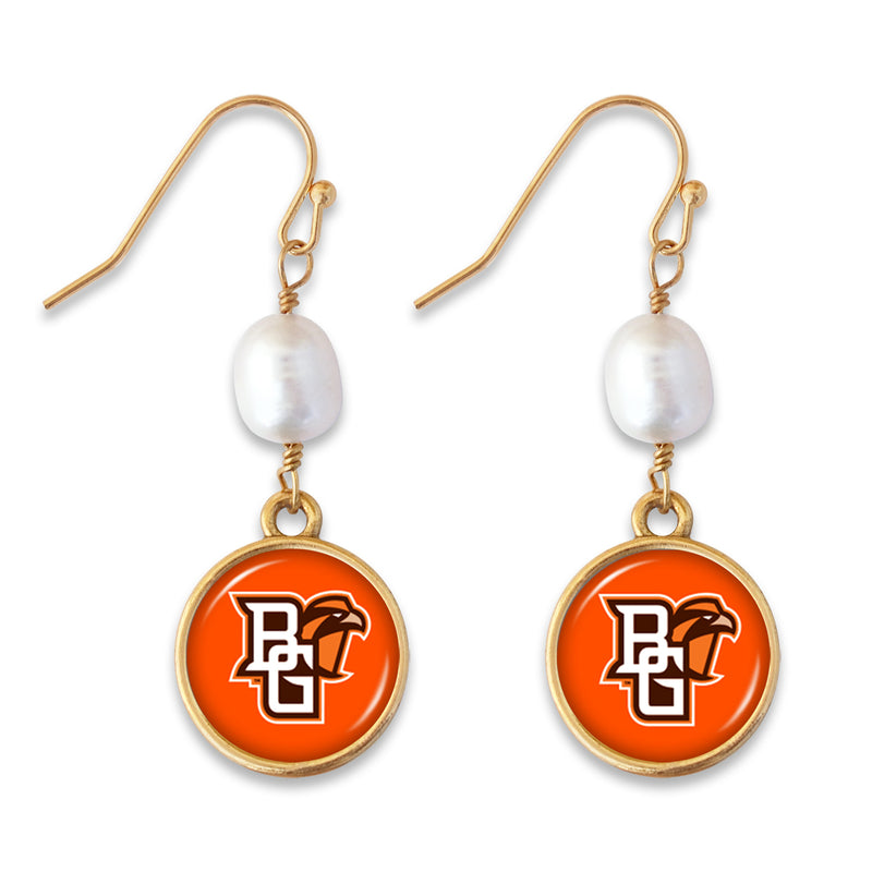 FTH BGSU Gold Earring w/Pearl