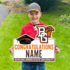 Congratulations in Orange Custom Graduation Yard Sign