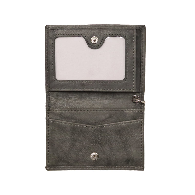 MCM Peekaboo Black Leather Snap ID Holder