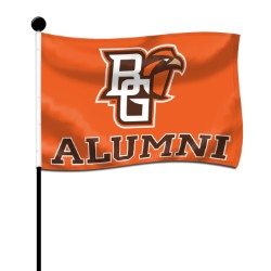 Alumni Orange Mini Stick Flag