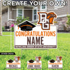Congratulations in Orange Custom Graduation Yard Sign