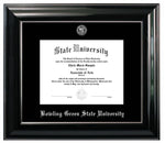 Classic Black Silver Foil Diploma Frame