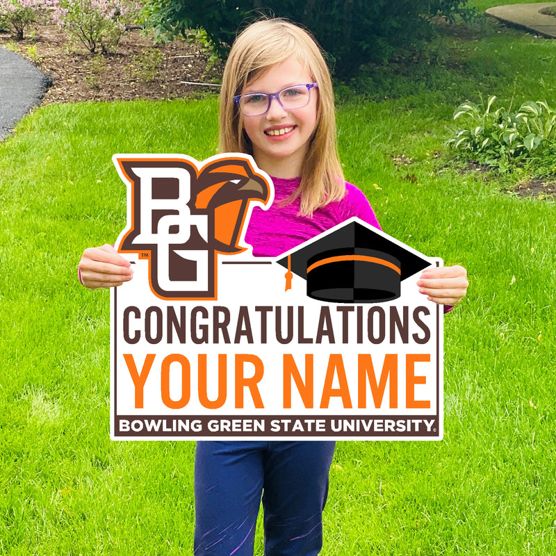 Congratulations In Brown Custom Yard Sign
