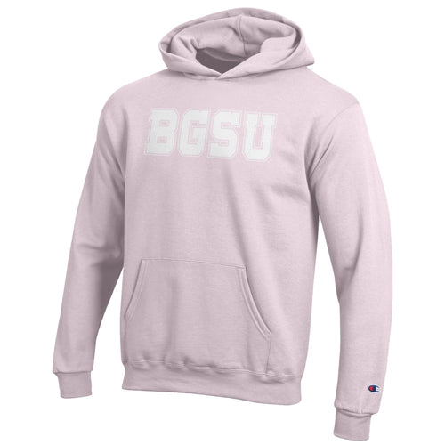 Champion BGSU Youth Powerblend Hoodie Lilac Pink