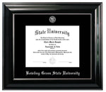 Classic Black Silver Foil Diploma Frame