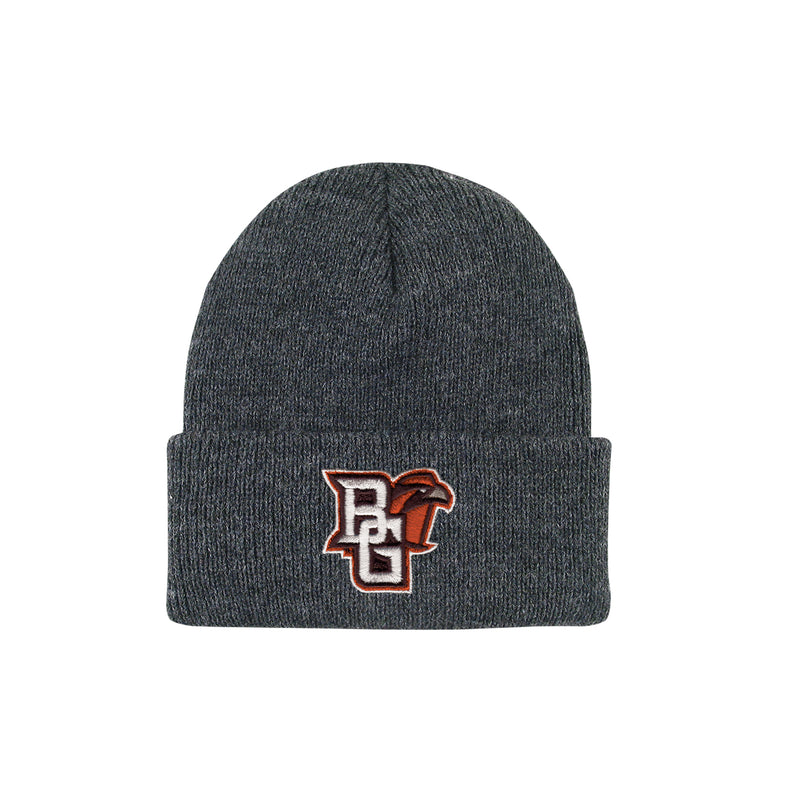 BGSU Toddler North Pole Cuff Beanie with Mascot Logo Charcoal
